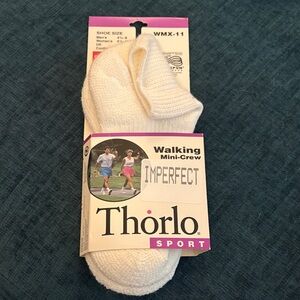 Thorlo Walking Mini-Crew Athletic Socks in White